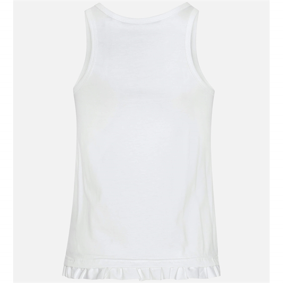 Rotate Ruffle Hem Tank Top, Hvid 